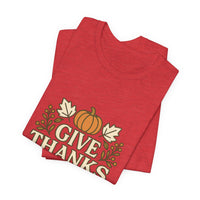 Load image into Gallery viewer, Give Thanks Pumpkin Tee — Thanksgiving Fall Graphic T-Shirt