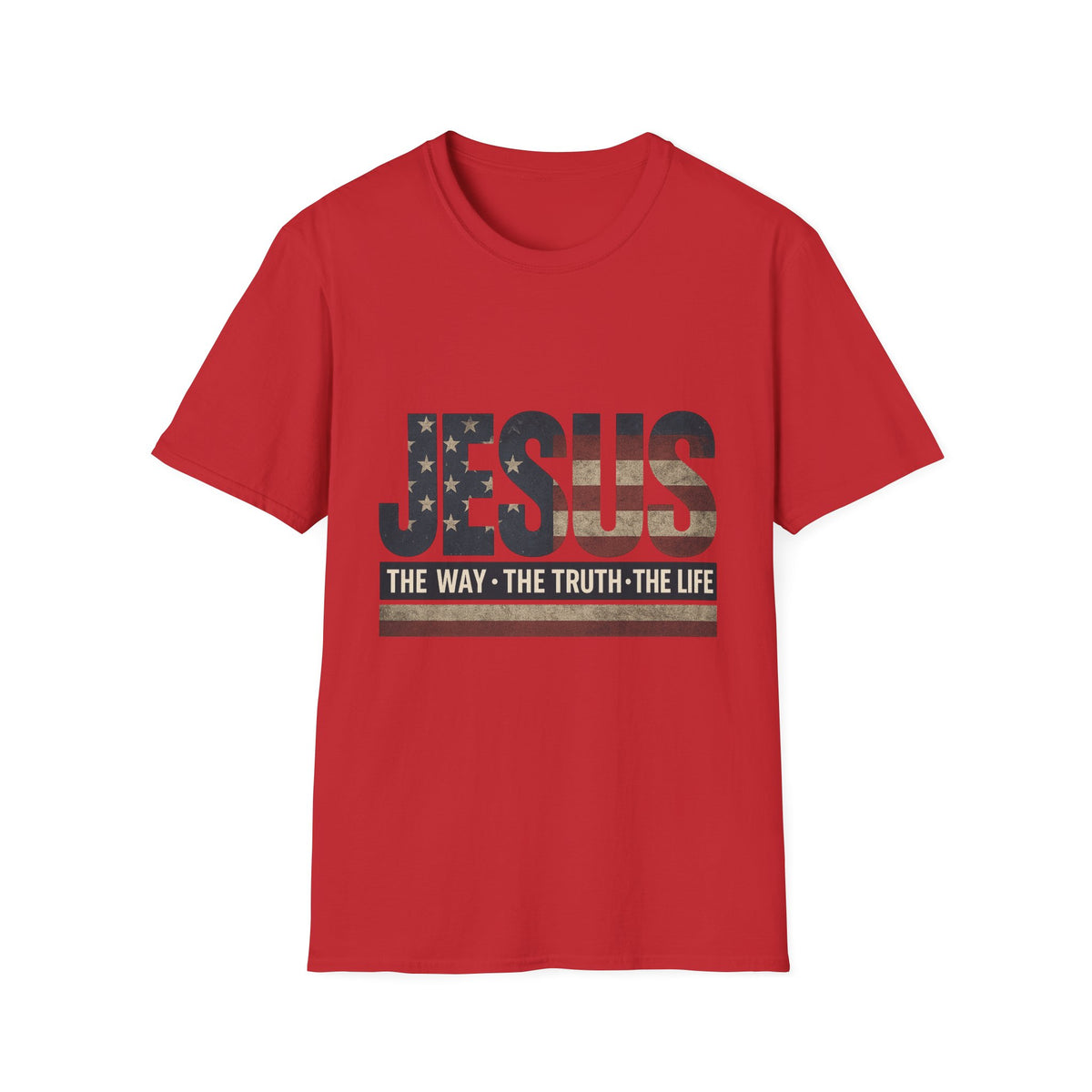 JESUS — The Way • The Truth • The Life | Patriotic Faith Men’s Tee | Armor of God Collection