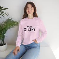Load image into Gallery viewer, "True Story" Crewneck Sweatshirt – Christmas Nativity