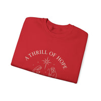 Load image into Gallery viewer, Christmas Nativity Sweatshirt — “A Thrill of Hope” Cozy Holiday Crewneck