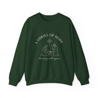 Load image into Gallery viewer, Christmas Nativity Sweatshirt — “A Thrill of Hope” Cozy Holiday Crewneck