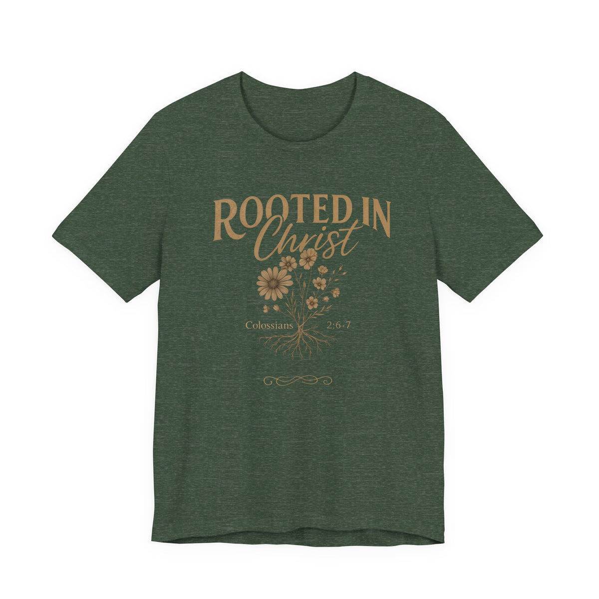 Christian Shirt for Women – Rooted in Christ Tee | Faith-Based Apparel, Bible Verse Shirt, Christian Gifts, Spiritual Wear, Casual Christian Fashion