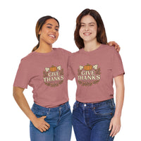 Load image into Gallery viewer, Give Thanks Pumpkin Tee — Thanksgiving Fall Graphic T-Shirt