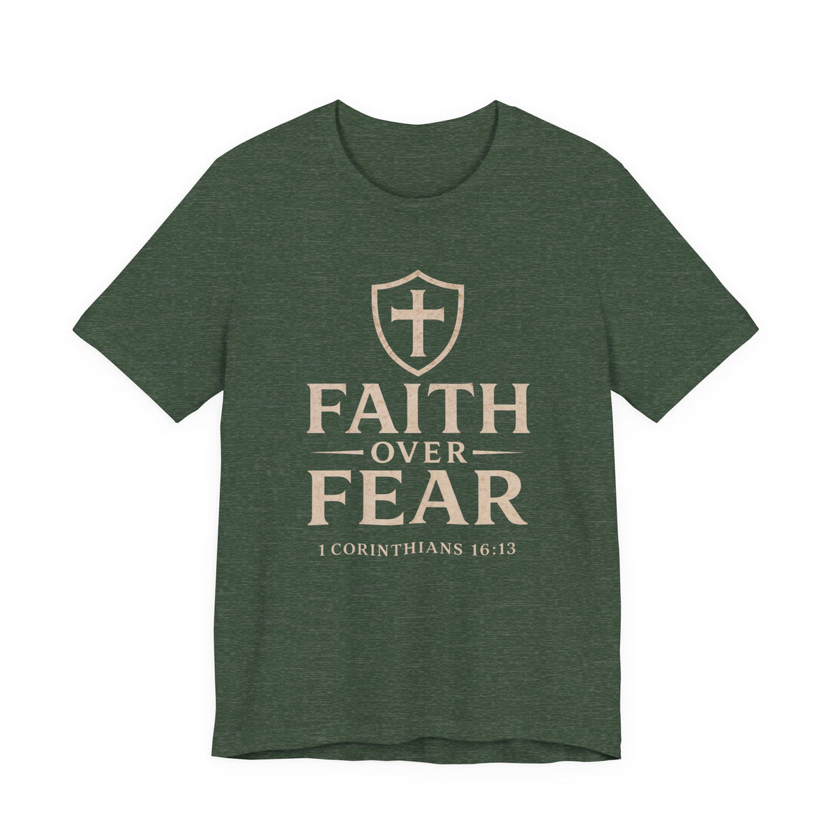 Faith Over Fear Christian Shirt for Men – Bold Scripture Tee, Perfect Gift for Him
