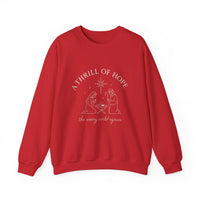 Load image into Gallery viewer, Christmas Nativity Sweatshirt — “A Thrill of Hope” Cozy Holiday Crewneck