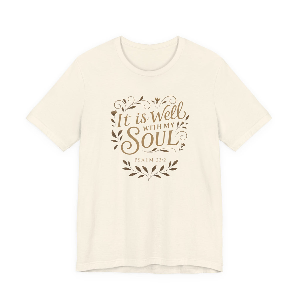 It Is Well With My Soul Christian Shirt for Women | Psalm 23:2 Faith Graphic Tee, Stylish Bible Verse T-Shirt, Gift for Moms & Bible Study