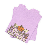 Load image into Gallery viewer, Give Thanks Pumpkin Tee — Thanksgiving Fall Graphic T-Shirt