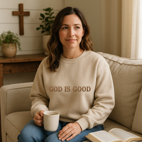 Load image into Gallery viewer, God Is Good Crewneck Sweatshirt — Faith-Inspired Christian Pullover