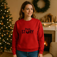 Load image into Gallery viewer, "True Story" Crewneck Sweatshirt – Christmas Nativity