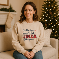 Load image into Gallery viewer, Christmas Sweatshirt — "It's the Most Wonderful Time of the Year" Holiday Crewneck