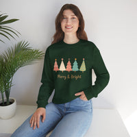 Load image into Gallery viewer, Merry &amp; Bright Christmas Crewneck Sweatshirt